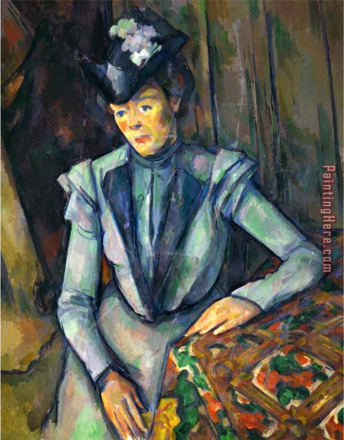 Paul Cezanne Lady in Blue 1900 1904